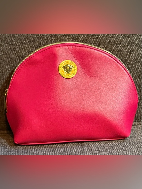 Versace Handbags - VERSACE PARFUMS Fuchsia Zipper Pouch